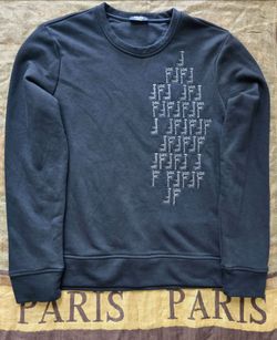 Authentic F Men's FF Logo Sweatshirt Black Gradient Jumper Size Small