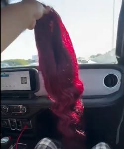 Red wig 32 inch