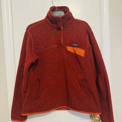 Patagonia Red Crewneck Sweater Women Size L