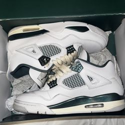 AIR JORDAN 4 RETRO WHITE/OXIDIZED GREEN-WHITE BLANC/BLANC/VERT OXIDE