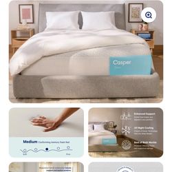Casper King Size mattress With Frame