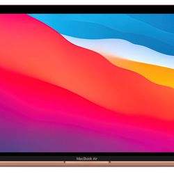 Apple MacBook Air 13.3" Gold- Apple M1 Chip, 8GB Memory 256GB SSD, 100% Battery Life