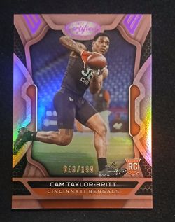 Cam Taylor Britt RC  Serial Numbered #d/199 Football Rookie Card
