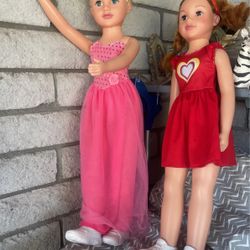 TALL DOLLS GOOD COND. CLEAN  10$ EACH 