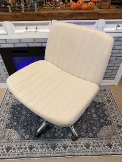 Cream Criss Cross Office Chair