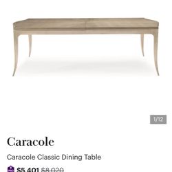 Dining Room Table  Caracole Seats 8-12 Persons 2 Leaf Inserts 