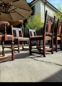 Possible late 1800s solid super sturdy antique chairs