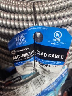 12/3 MC-AL Metal Clad Wire 250ft Roll 