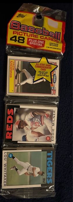 1986 Topps Factory Sealed Rack Pack – Jack Morris & Lou Whitaker Showing