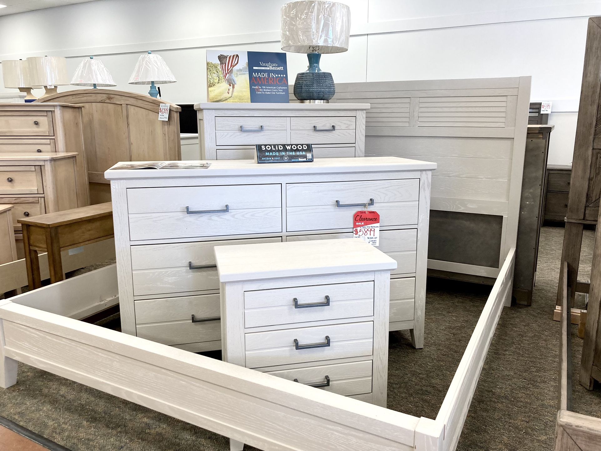 New SOLID Wood King Bedroom — CLEARANCE