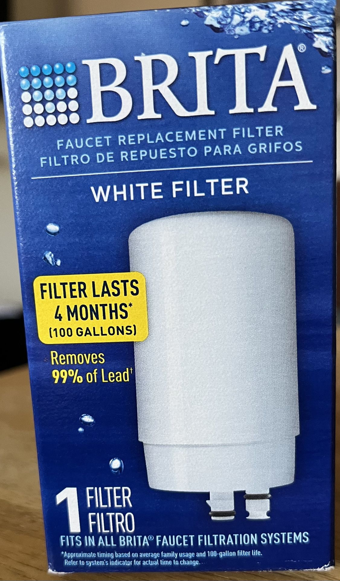 Brita White Tap Water Faucet Replacement Filter, 1 Pack