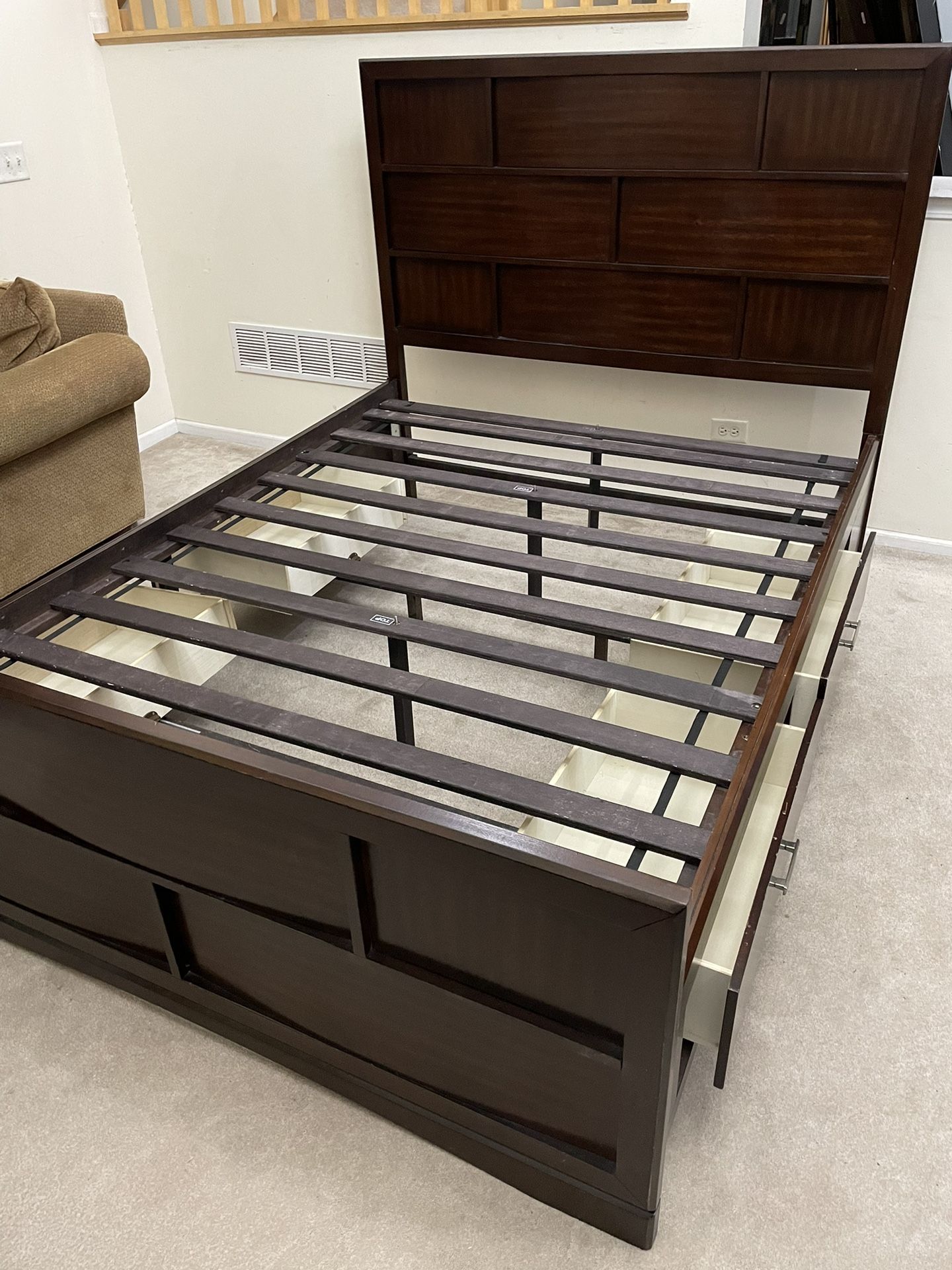 Toronto Queen Storage Bed by American Signature, Inc -Pecan