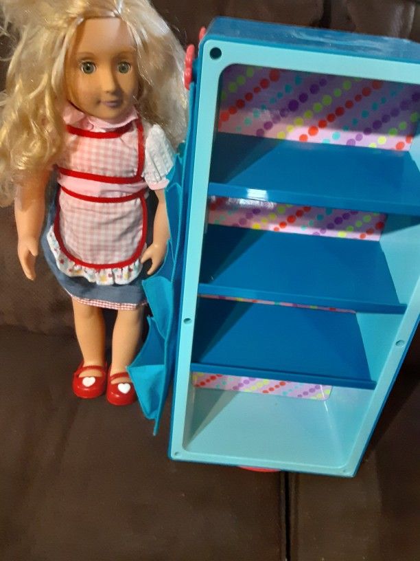 Our Generation Blond Hair Doll And Closet