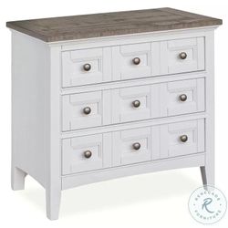 Chalk White And Dovetail Grey Drawer Nightstand