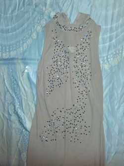 Beige Sleeveless C suit Sequin Embellishments M/L