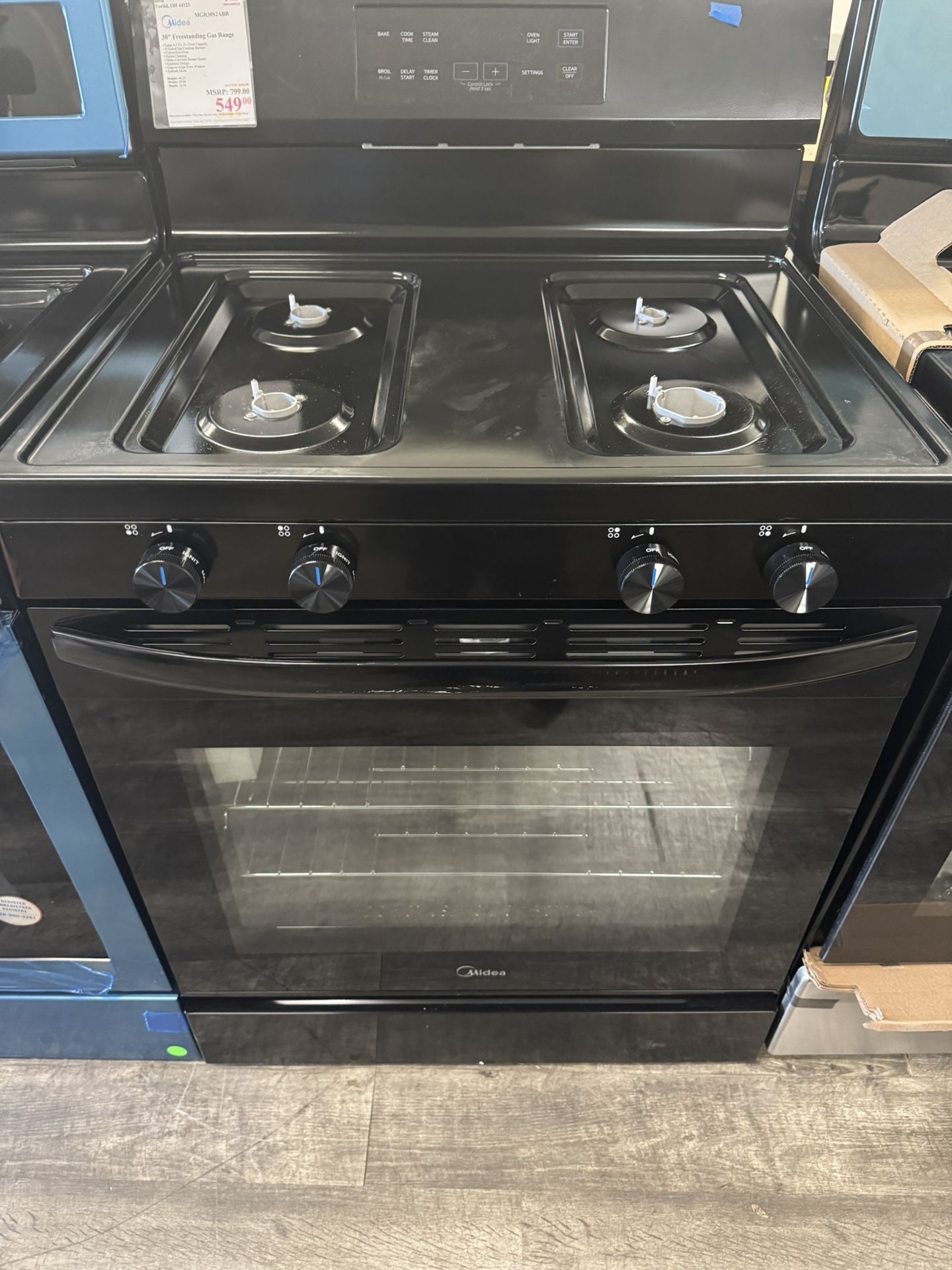 Midea 30” Freestanding gas Range New