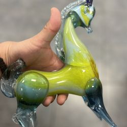 Glass Green Horse 