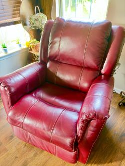 Leather recliner glider swivel