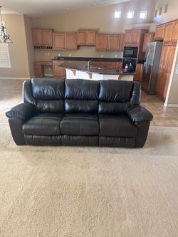 Reclining Leather Sofa