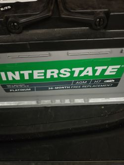 Interstate Platinum Battery like new AGM(Group Size H7, 94R) 850CCA