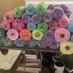 12 Rolls Amazon 6” Deco Mesh 5 Rolls Amazon  10” Deco Mesh And 14 Free Rolls Dollar Store Deco  Mesh And