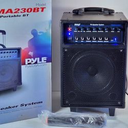 Pyle Wireless Portable PA System-400W Bluetooth Compatible Rechargeable Battery #604