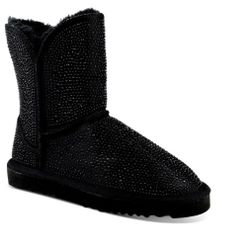 Bling rhinestone ugg style boot INC CONCEPT FAUX FUR