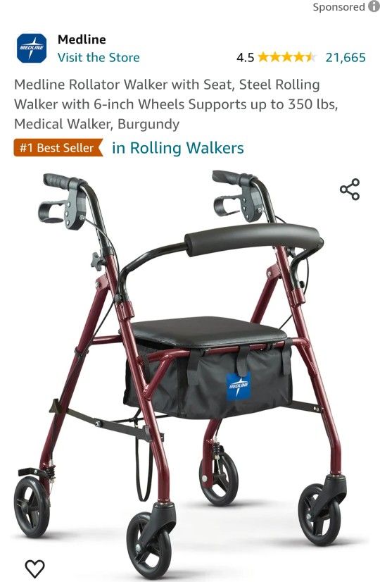 $30 (NEW) Midline Walker with Seat