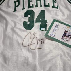 Paul Pierce Certified Signed HS Jersey W Picture Of Him Signing 