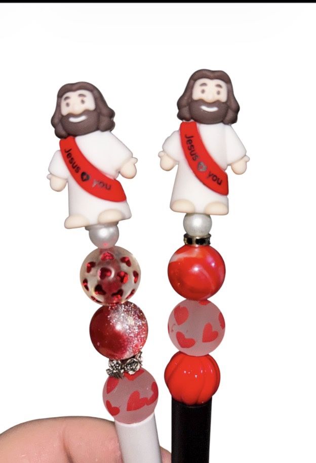 Jesus Loves You Beaded Pens