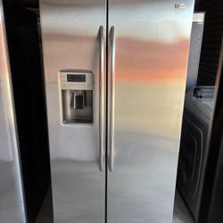 GE Stainless Steel Refrigerator And Freezer