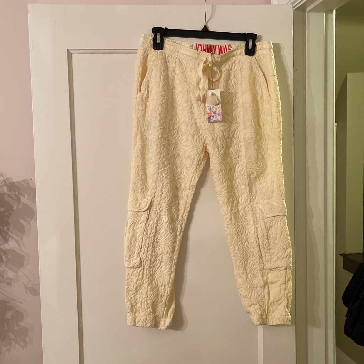 Johnny Waas Cream Joggers Small