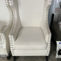 Studded Wing back chairs