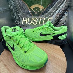 Retro Nike Mens Lunarglide 6 Flash lime Green/Black Running Shoes Size 11