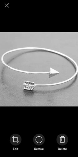 Sterling Silver Arrow Bangle/Cuff Bracelet