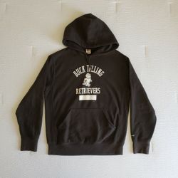 J. CREW Mens Heritage Fleece Retriever Hoodie w/ Kangaroo Pocket (M) Brown/White