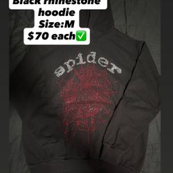 Rhinestone Spider Hoodie