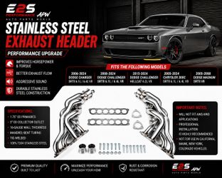 2006-2024 Dodge Charger Challenger Chrysler 300C Magnum SRT8 6.1L 6.2L 6.4L Long Tube Headers T304 Stainless Steel