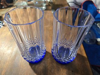 2 Cobalt Glasses 5"