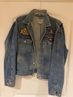 Ralph Lauren Men’s Denim Size Medium W/Harley Davidson Patch On Back