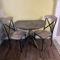 World Market Round Dining Table With 2 Chairs 