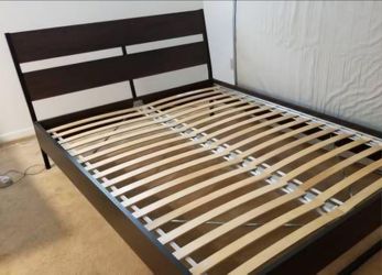 IKEA TRYSIL Bed Frame Queen Dark Brown