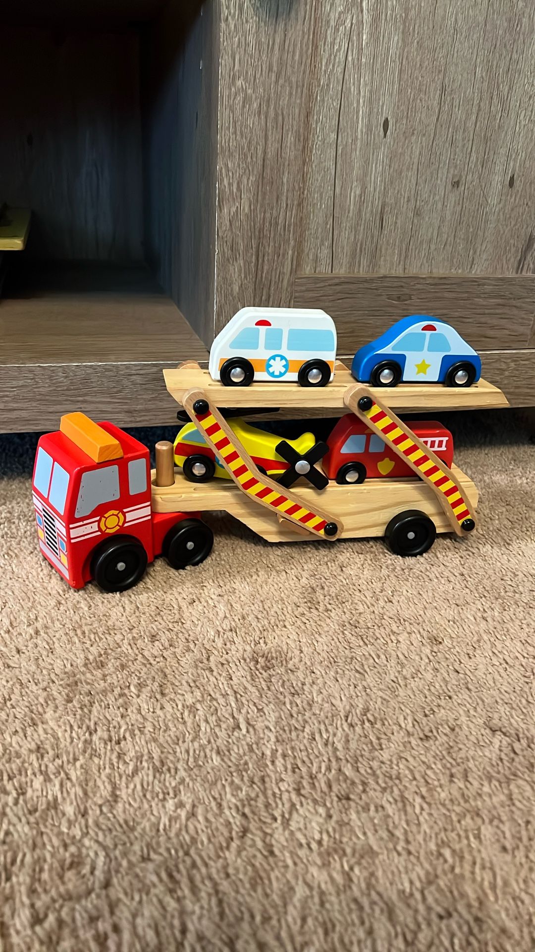 Melissa & Doug Emergency Vehicle Carrier