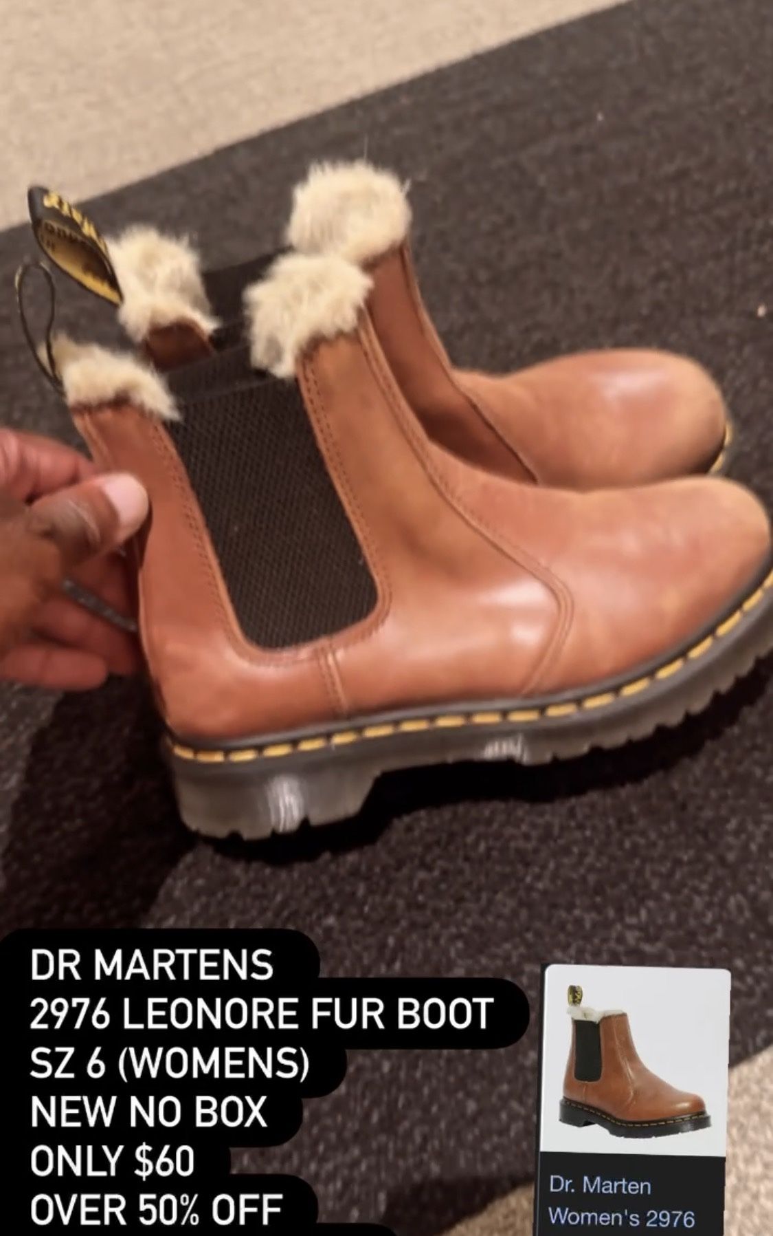 Dr Matens “Doc Marten” Women’s 2976 Leonore Fur Boot 