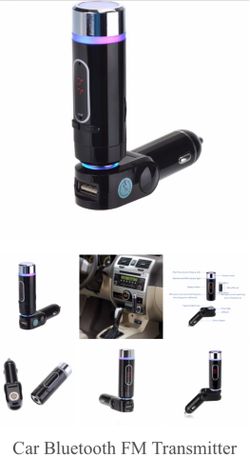Brand new in box. (8 available)  Car Bluetooth FM Transmitter Wireless MP3 Radio Adapter Car Kit USB Charger. (Hablamos español) Basically a plug and 