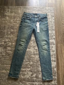 Mens Purple Denim, p001 Skinny,Indigo,Size 33
