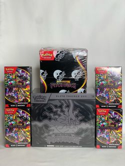 Pokemon TCG Mega Evolution Pitch Black Booster Box + Bundle x 4 + ETB NEW SEALED IN HAND