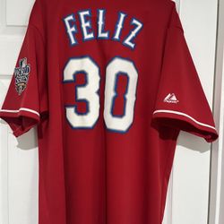 MAKE ME AN OFFER!Texas Rangers 2010 World Series #30 Jersey