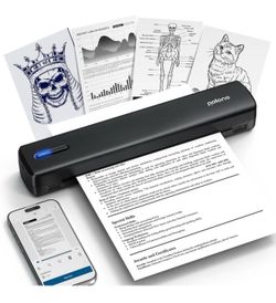 Portable Printer, D810 Inkless Bluetooth Thermal Printer Wireless for Travel, Compatible with iOS, Android, Laptop, Supports 8.5"x11" US Letter for Of