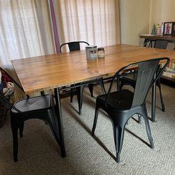 Wooden Dining Table- Reclaimed Wood Style